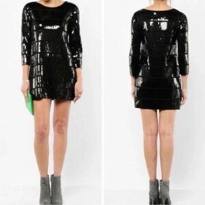 Theory Black Sequin Striped Dress #harrystyles